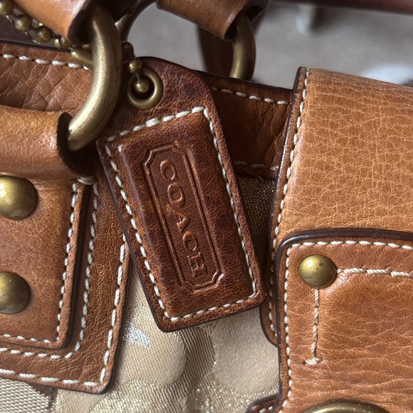 Coach Patchwork Brown Leather Handbag - Picture 2 of 5